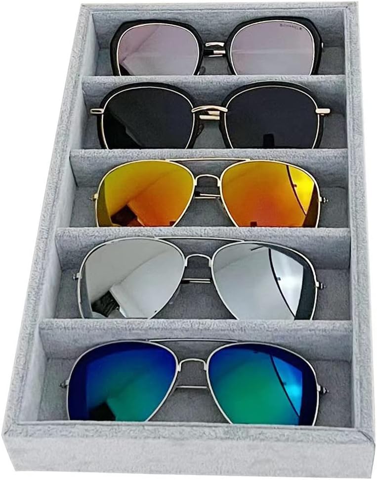 Organiz. joyas con divisores cajones gris