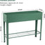 Cama jardín elevada de metal verde con patas 40x11x31pulg