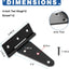 Bisagras puerta hierro forjado negro 4pulg paquete 2