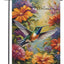 Bandera primavera jardín 12x18pulg doble cara flor colibrí