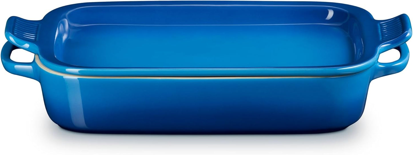Fuente rectangular gres con tapa 3qt Marseille