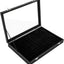 2 Vitrinas Anillos 100 Ranuras Tapa Vidrio Negro