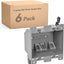 Caja trabajo antigua 2 salidas 25cu. en. PVC UL pack 6