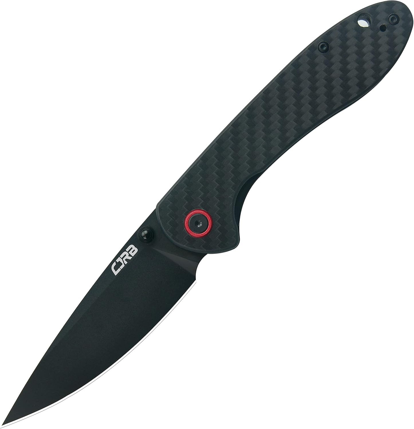 Cuchillo EDC acero en polvo negro PVD fibra carbono