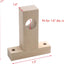 Soporte poste madera techo 4 Pzas diámetro 0.984"