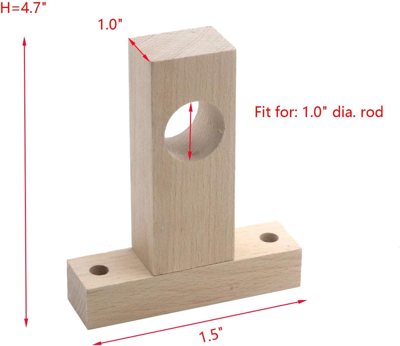 Soporte poste madera techo 4 Pzas diámetro 0.984"