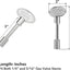 Llave universal válvula gas 1/4 y 5/16 pulg cromo 3pulg