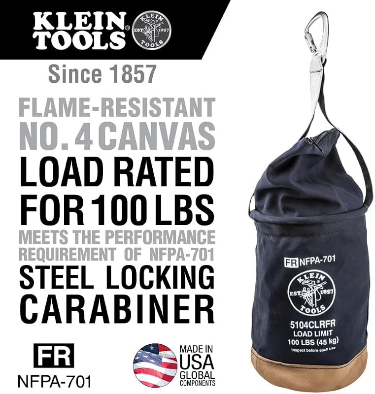 Cubo lona herramientas cierre superior 100lb