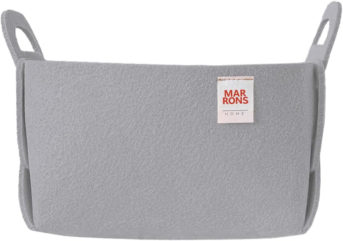 Contenedor plegable fieltro gris 7.1x5.1pulg canasta armario