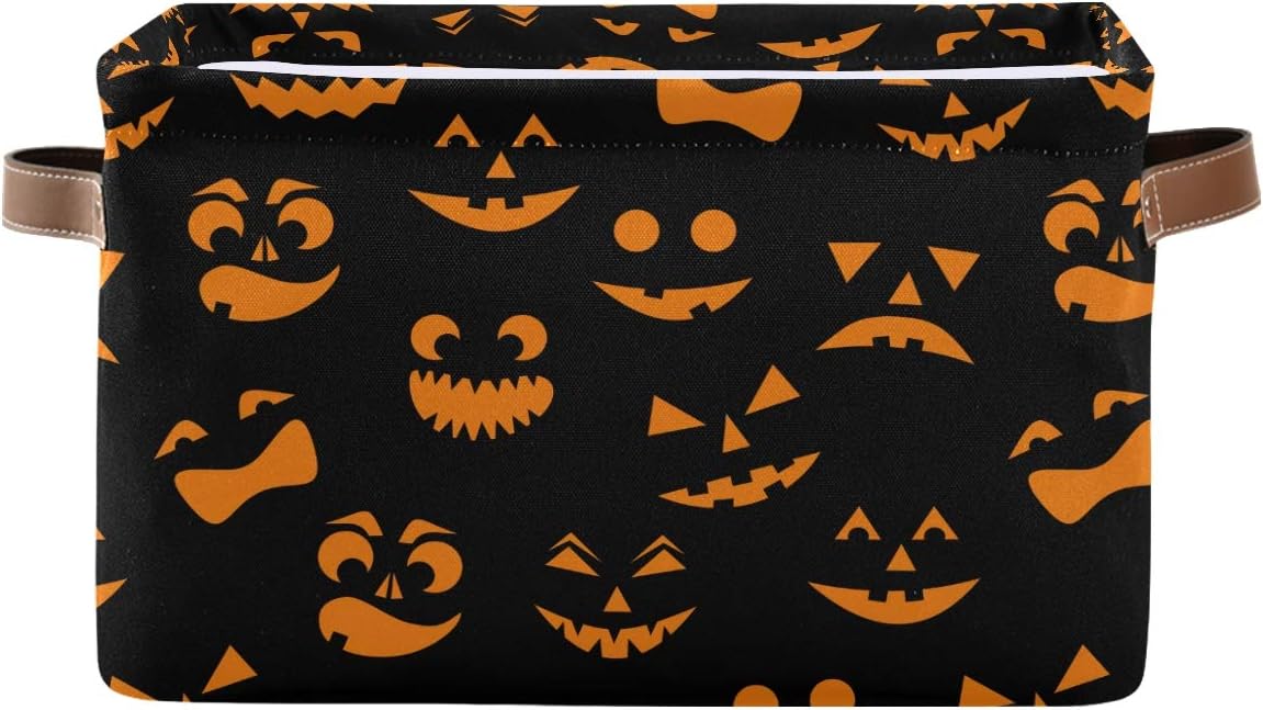 Cesta Halloween con asas plegable decoración hogar