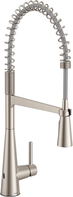Grifo cocina acero inox arco alto sin contacto