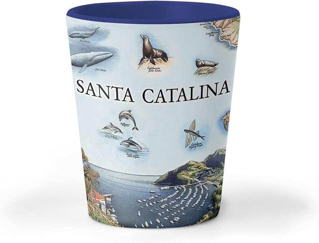 Vaso chupito cerámica mapa Santa Catalina
