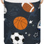 Cesta plegable alta para ropa sucia color azul deportivo