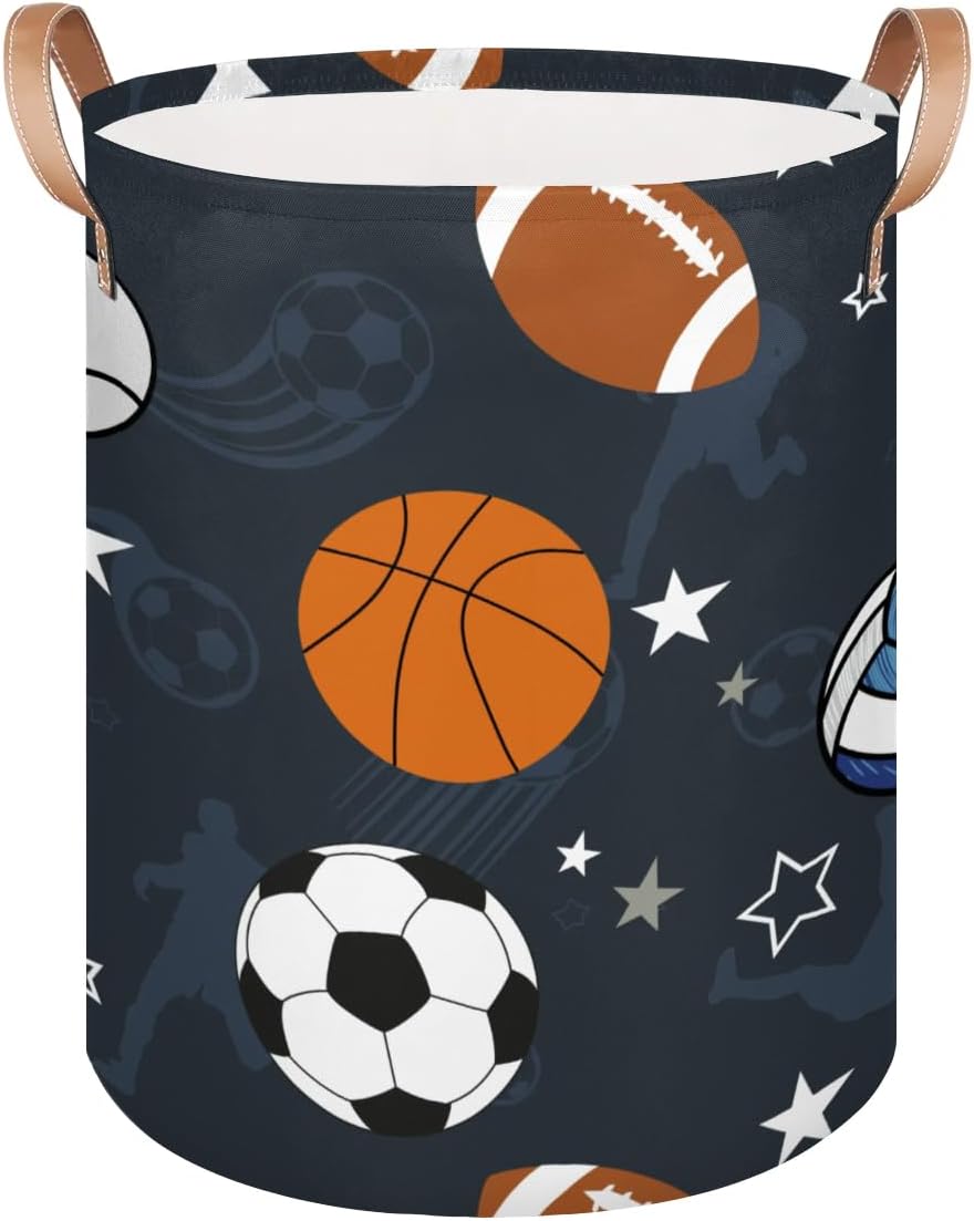 Cesta plegable alta para ropa sucia color azul deportivo