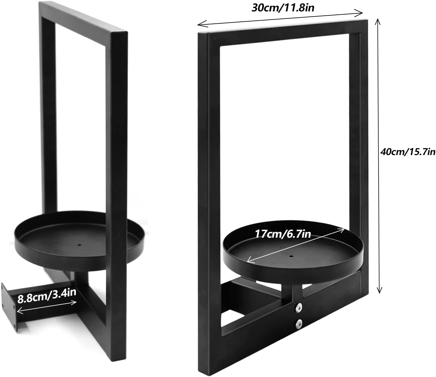 Soporte metal pared pack 2 resistente hogar oficina