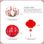 Juego 26 linternas papel flor cerezo rojo 12x8pulg