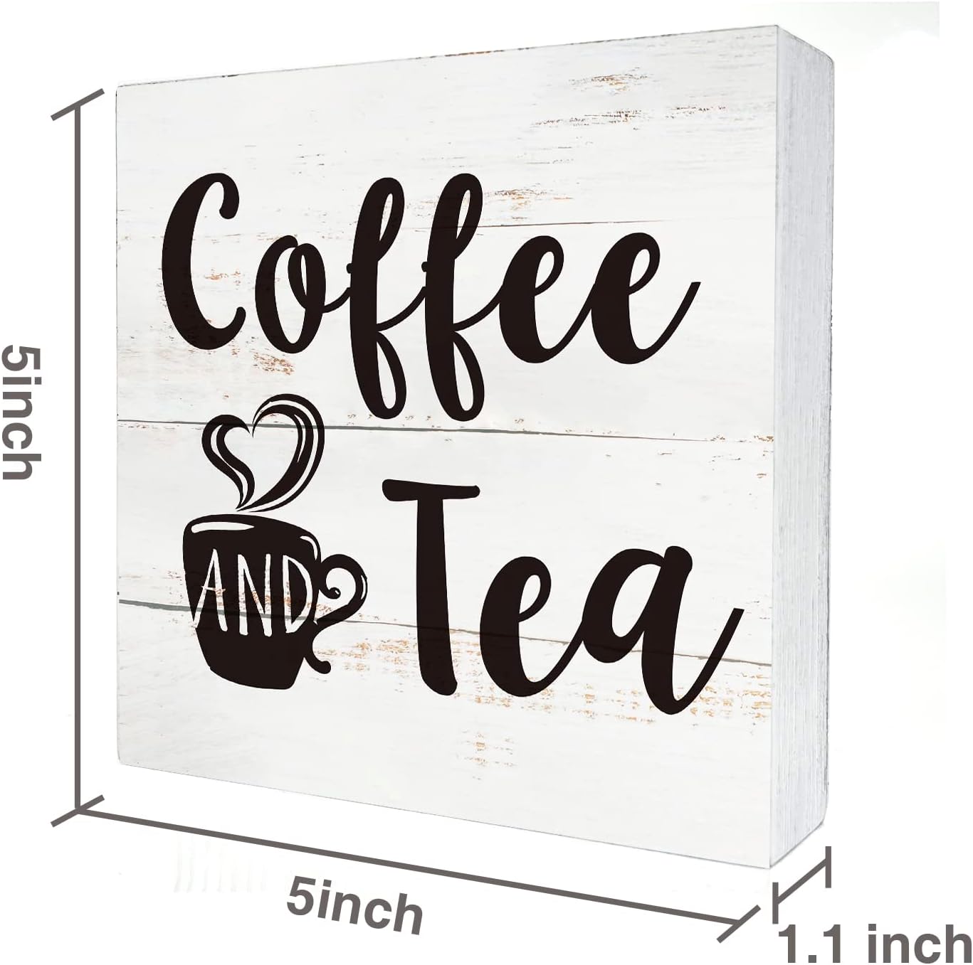 Letrero madera café té caja madera decoración cocina hogar