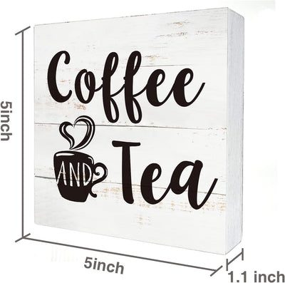 Letrero madera café té caja madera decoración cocina hogar