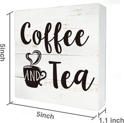Letrero madera café té caja madera decoración cocina hogar