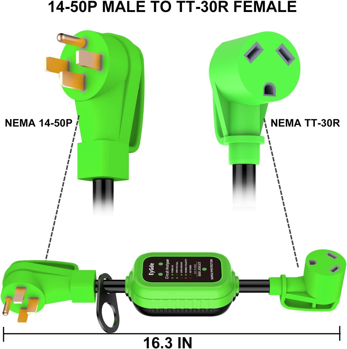 Adaptador RV 50A a 30A NEMA 14-50P a TT-30R