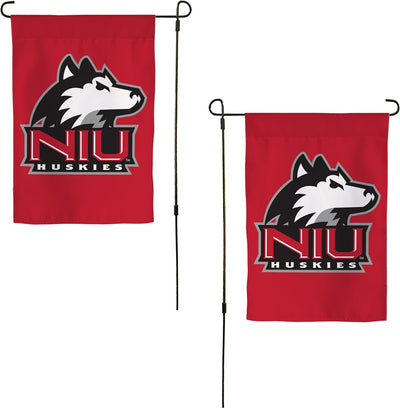 Bandera jardín NIU Huskies 19x12" exterior