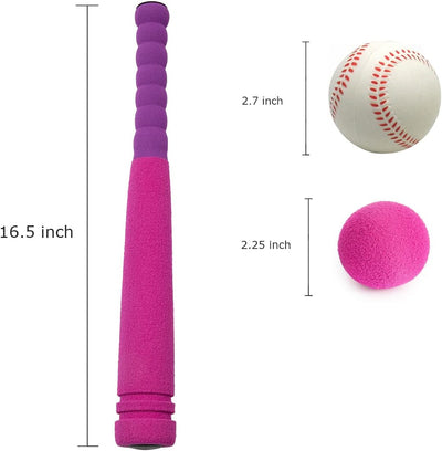 Set bate béisbol espuma suave 16.5" para niños 3 años