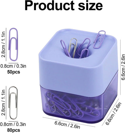 Soporte magnético clips 130pcs 28mm morado y plateado