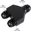 Adaptador conector 10AN aluminio negro doble