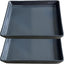 Platillo cuadrado 4" set 2 bandejas cerámica gris