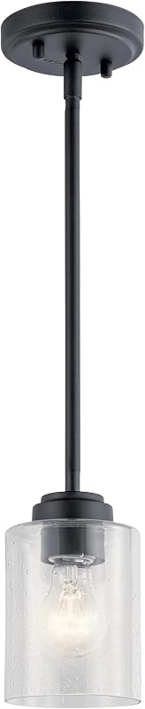 Lámpara colgante mini vidrio negro 7.5x4.25