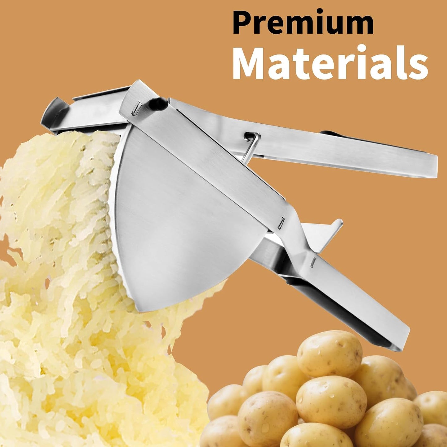 Prensador papas acero inox 22oz con mango silicona