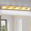 Accesorios iluminación baño 102cm 5 luces LED doradas 6000K