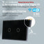Interruptor inteligente aluminio vidrio 2.5D WiFi 2.4GHz Tuya Alexa