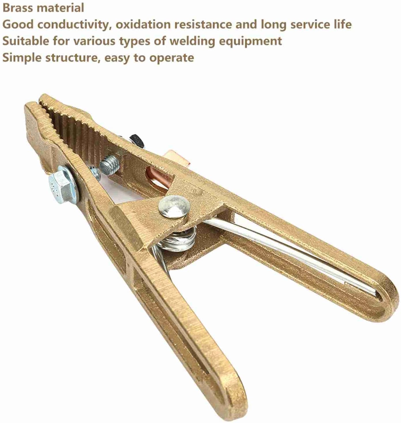 Abrazadera tierra soldador forma A pinza cobre