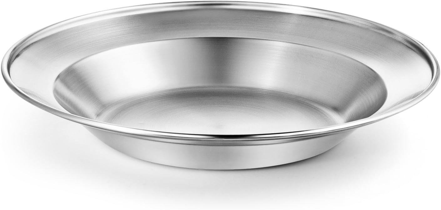 Set platos acero inox 8.5" sin BPA para campamento