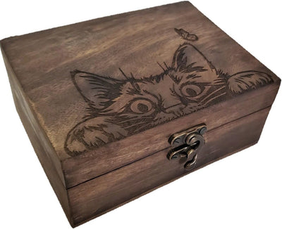 Caja joyería gatito para aretes y collares mujer niña