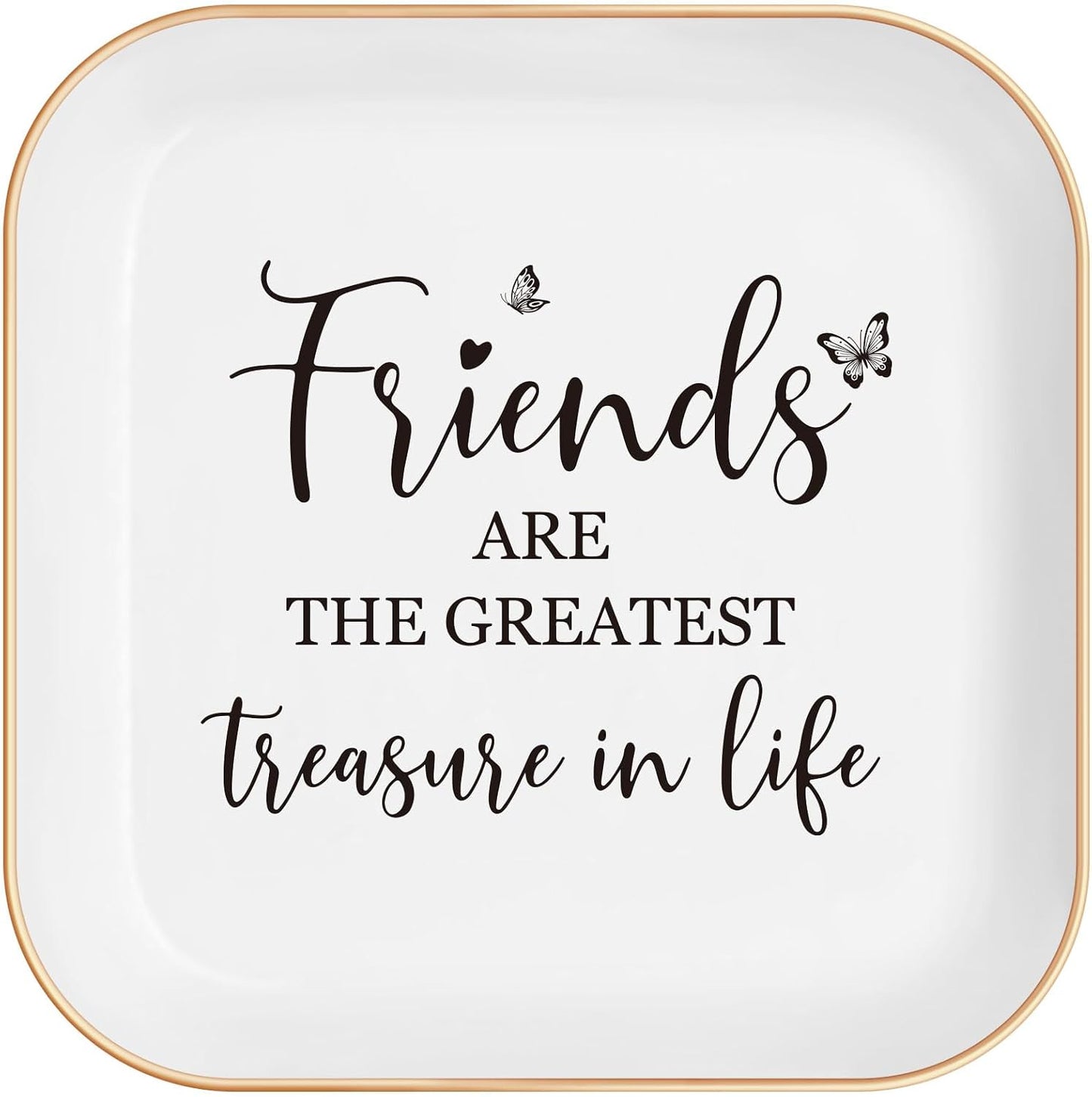 Bandeja joyería regalo amigas con frase Friends Are The