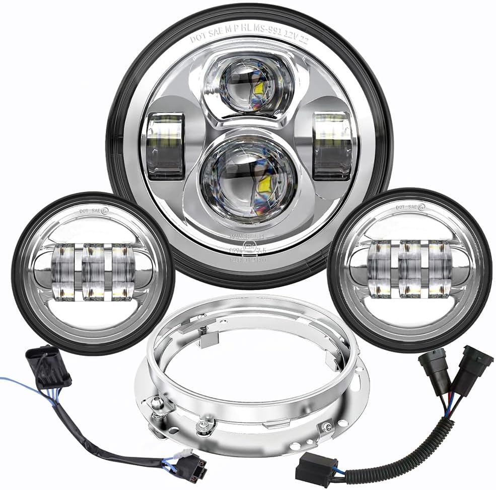 Faro LED 7pulg para Harley Electra Glide con luces