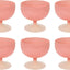6 Pzas Vino Vidrio Tono Doble Rosa Blanco