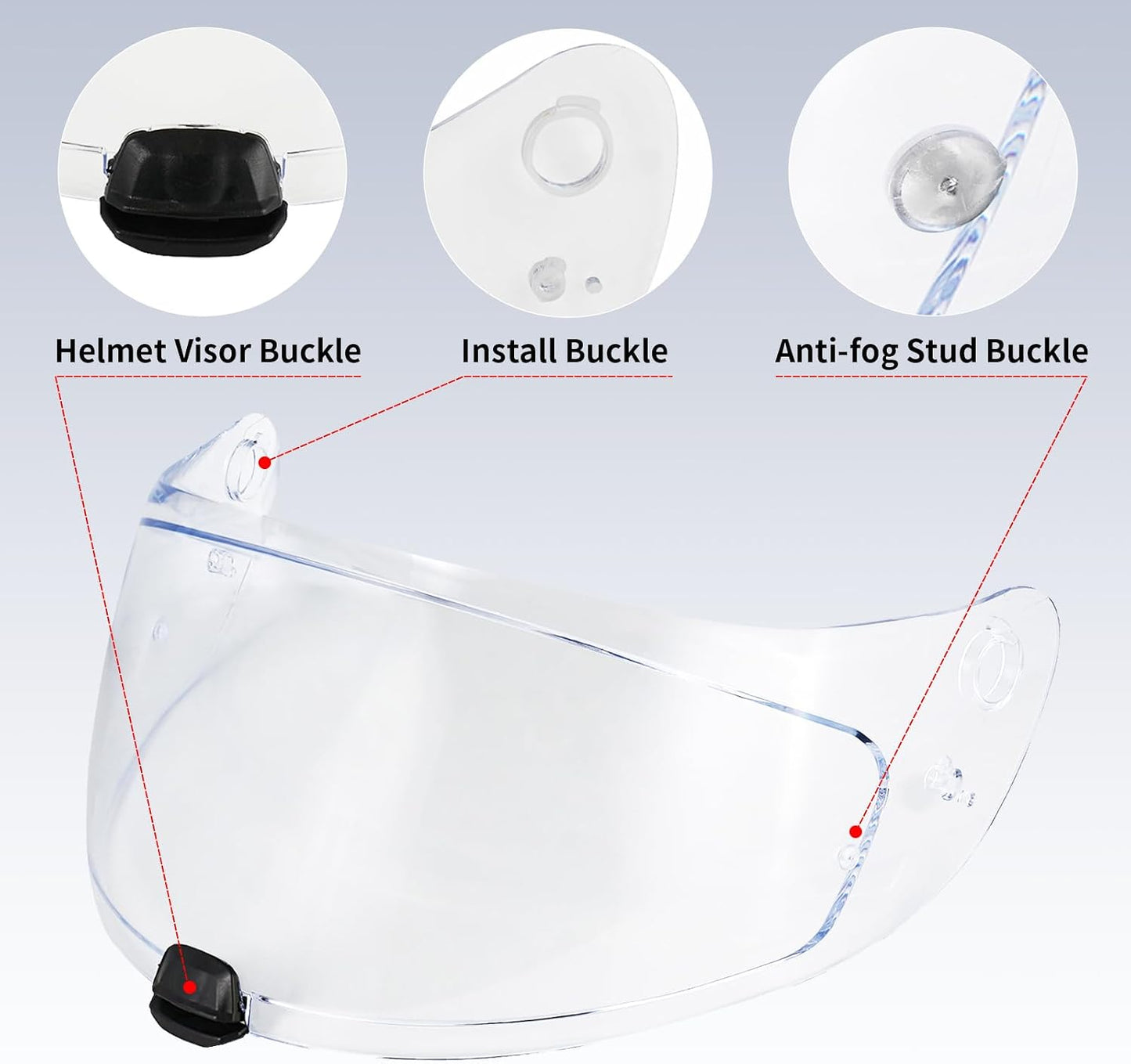 Escudo casco motocicleta FG-17 IS-17 visera transparente