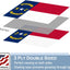 Bandera NC 5x8ft doble cara con anillos bronce