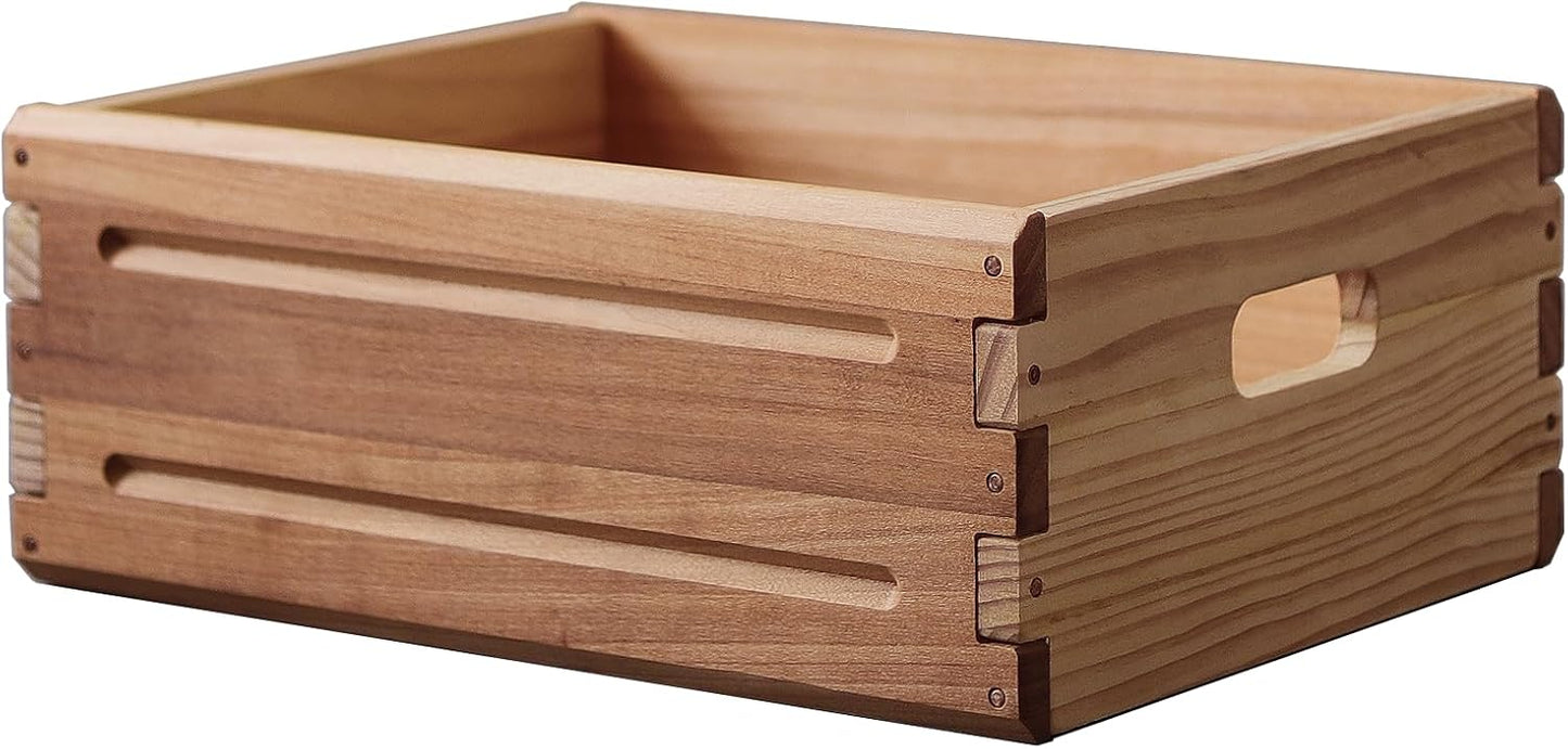 Caja de madera 16x12x6.25" con asas estilo granja