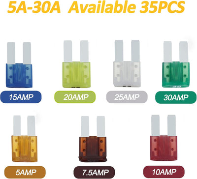 Kit fusibles micro2 automotrices 35 pzas 2a-35a para coche