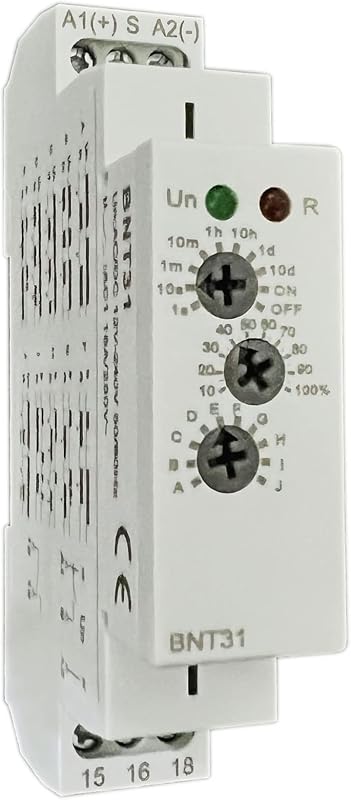 Relé temporizador multifunción BNT31 12v-240v riel DIN