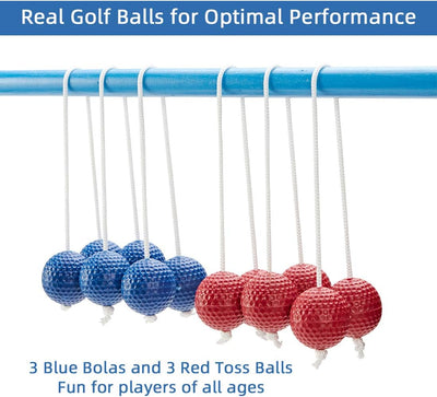6 Pelotas Golf Repuesto Juego Escalera 3 Rojos 3 Azules