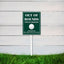 Letrero golf aluminio 8x12" verde impermeable con estaca