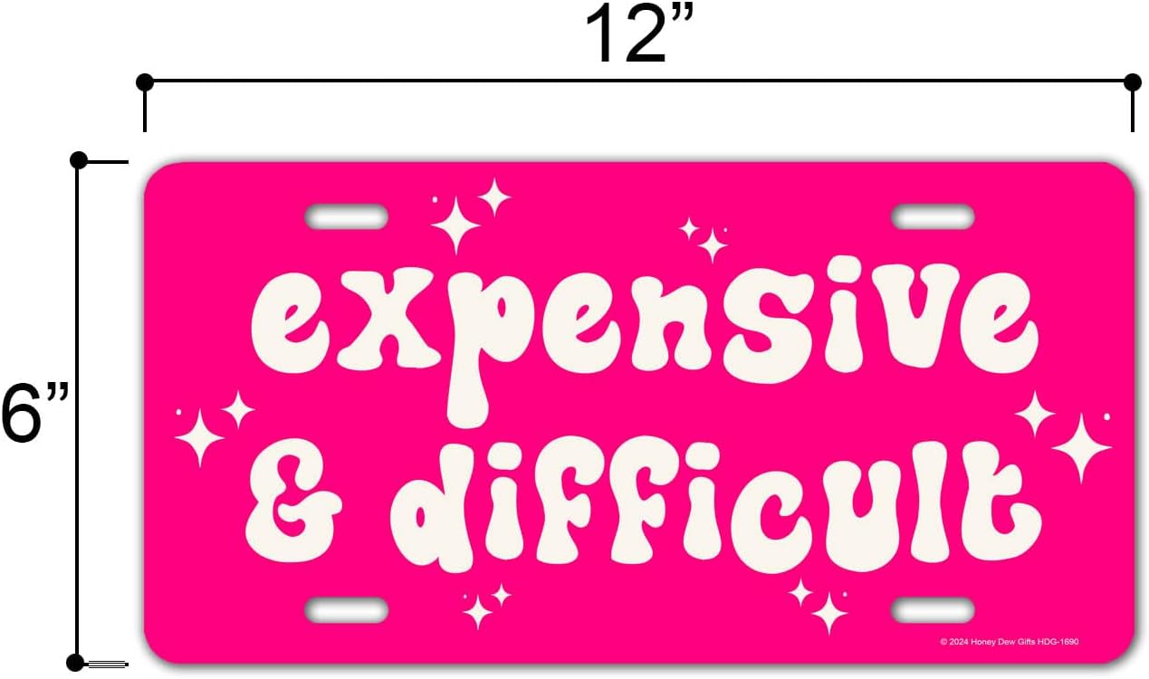 Placa matrícula aluminio personalizada rosa para mujer