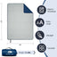 Manta vellón impermeable para exteriores 80x58 pulg azul
