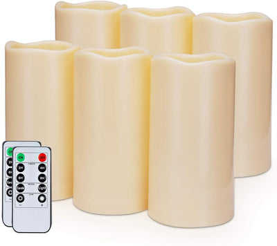 Velas LED impermeables 3x6 pulg control remoto patio