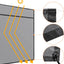 Pantalla tela toldo con cremallera 8x15ft kit UV universal